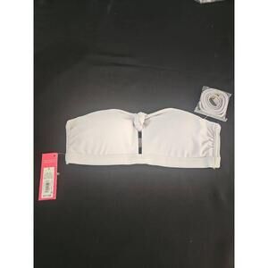 NWT Xhilaration Lilac Purple Knot Detail Bandeau Swimwear Top Small